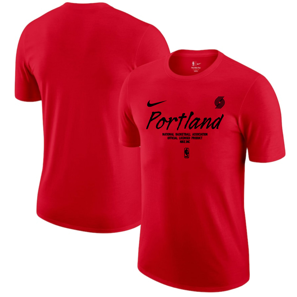 Men 2025 NBA Portland Trail Blazers Red Nike T shirts style 3->nba t-shirts->Sports Accessory